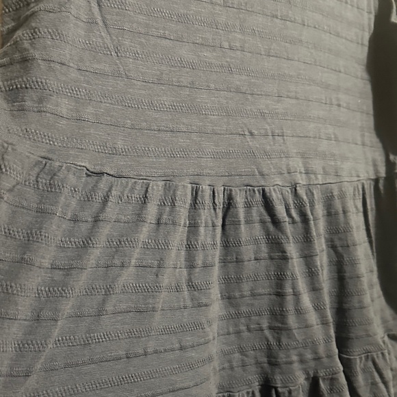 Sonoma Navy Button-Front Tiered Midi Dress - Picture 11 of 11